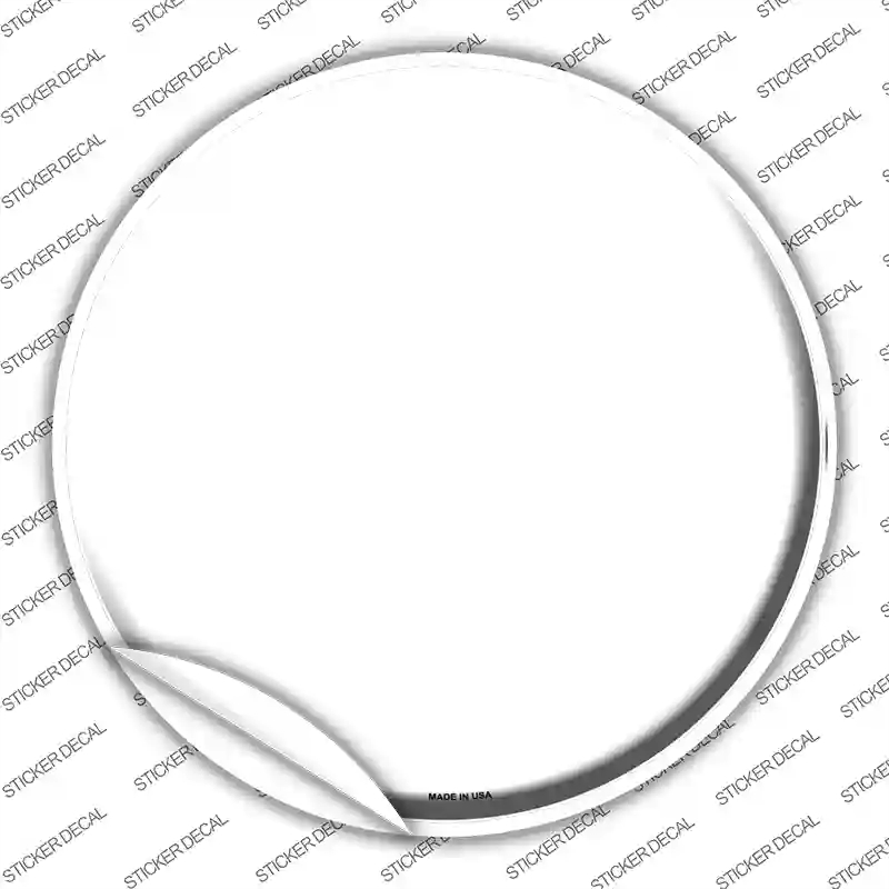 C-151s-L White Novelty Circle Sticker Decal, Large