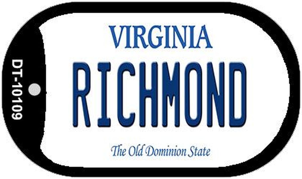 Picture of Smart Blonde DT-10109 1.5 x 2 in. Richmond Virginia Novelty Metal Dog Tag Necklace