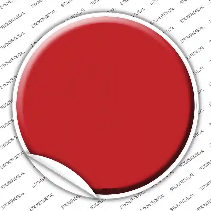 C-157s-S Red Novelty Circle Sticker Decal, Small