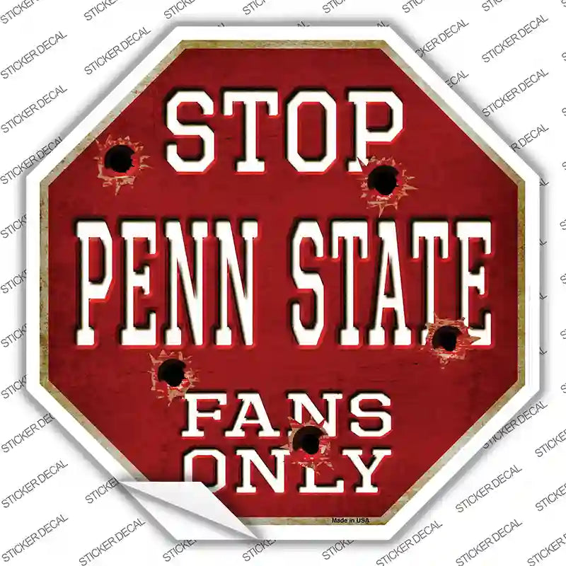 BS-326s-XL Penn State Fans Only Novelty Octagon Sticker Decal, Extra Large