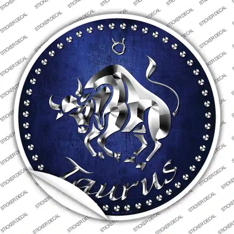 C-537s-XL Taurus Novelty Circle Sticker Decal, Extra Large
