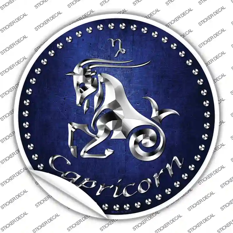 C-545s-XL Capricorn Novelty Circle Sticker Decal, Extra Large