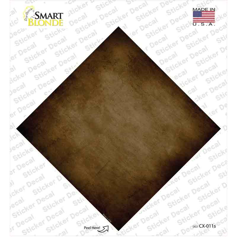 CX-011s-M Brown Oil Rubbed Novelty Diamond Sticker Decal, Medium