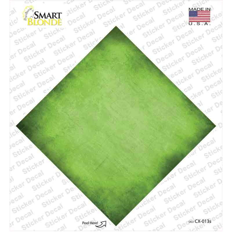 CX-013s-M Lime Green Oil Rubbed Novelty Diamond Sticker Decal, Medium