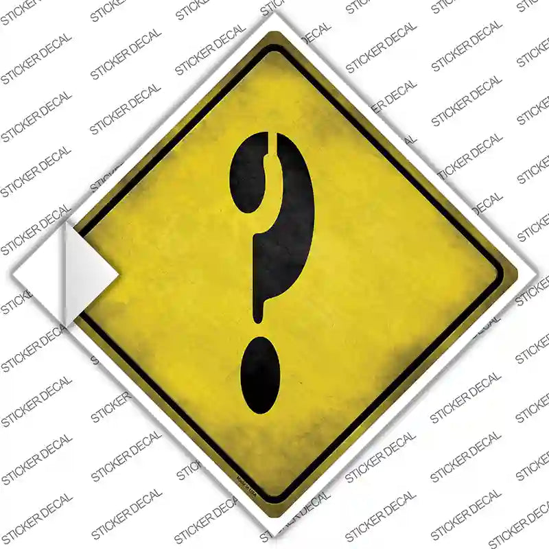 CX-296s-XL Question Mark Xing Novelty Diamond Sticker Decal, Extra Large