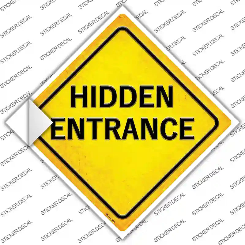 CX-384s-L Hidden Entrance Novelty Diamond Sticker Decal, Large