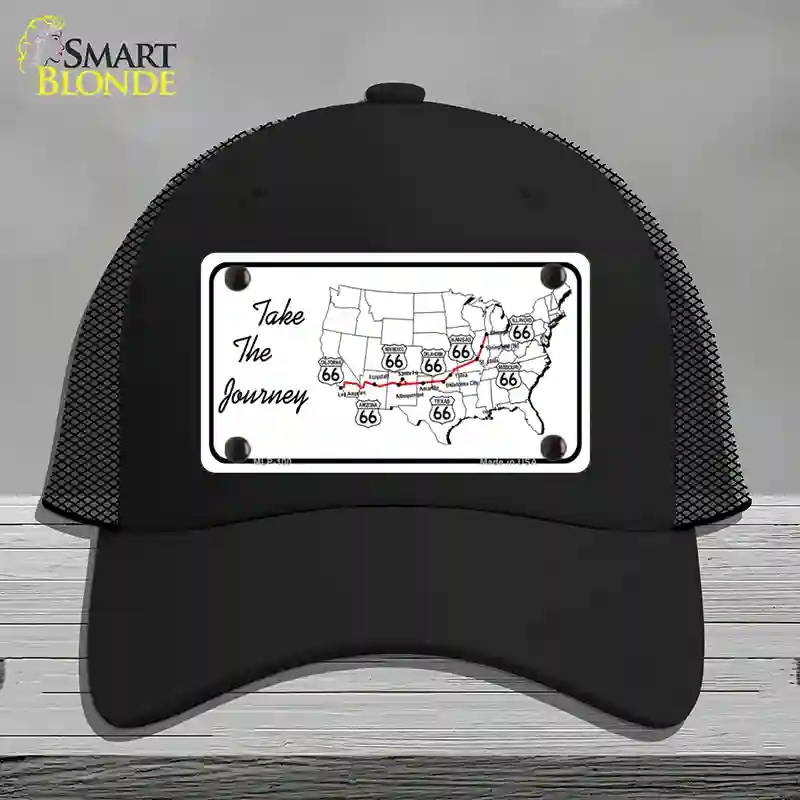 HAT01-MLP-100 Take the Journey Novelty License Plate Hat, Mesh - Black