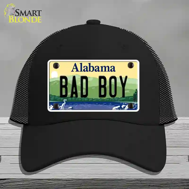 HAT01-MLP-10006 Bad Boy Alabama Novelty License Plate Hat, Mesh - Black