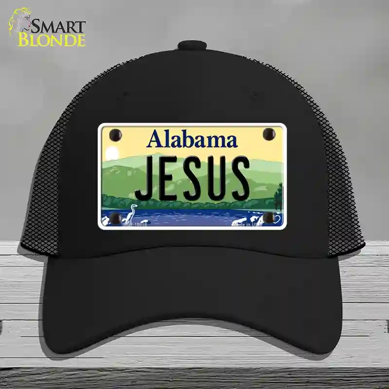 HAT01-MLP-10018 Jesus Alabama Novelty License Plate Hat, Mesh - Black