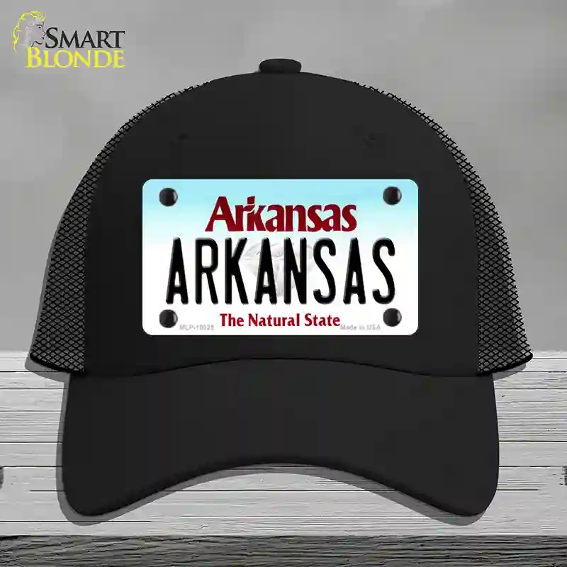 HAT01-MLP-10025 Arkansas Diamond Novelty License Plate Hat, Mesh - Black