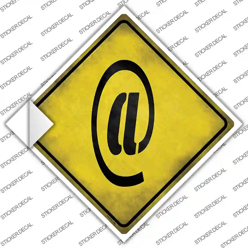 CX-293s-L At Symbol Xing Novelty Diamond Sticker Decal, Large