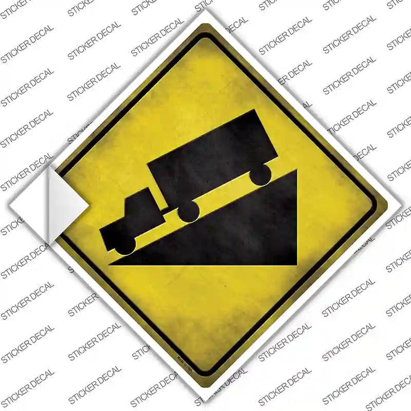 CX-115s-L Down Grade Novelty Diamond Sticker Decal, Large