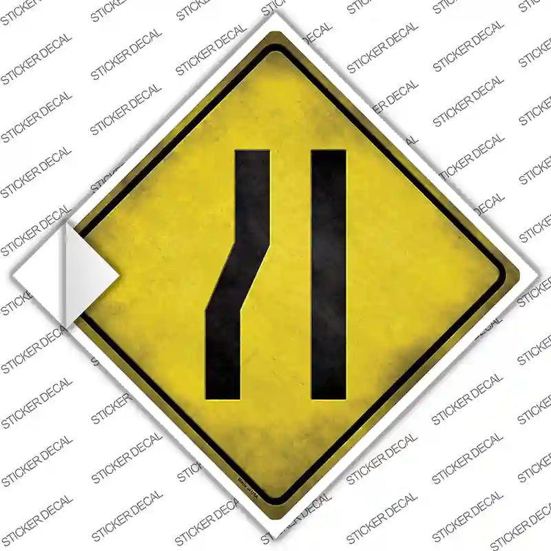 CX-117s-L Merge Right Novelty Diamond Sticker Decal, Large