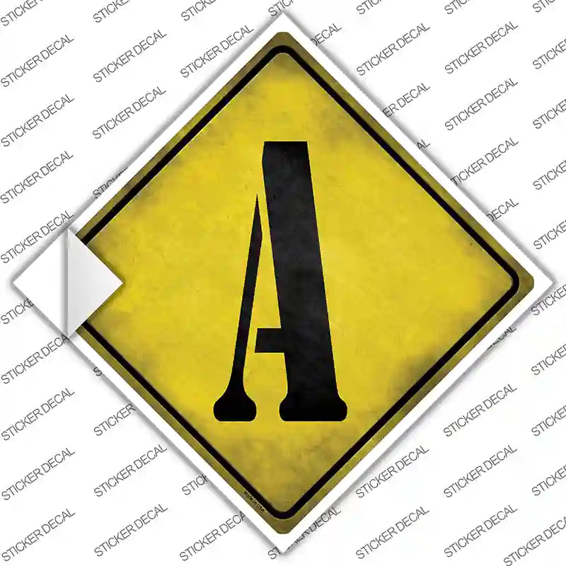 CX-266s-L Letter A Xing Novelty Diamond Sticker Decal, Large