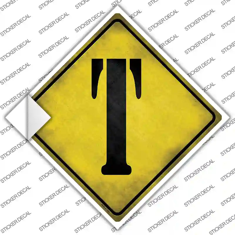CX-285s-L Letter T Xing Novelty Diamond Sticker Decal, Large