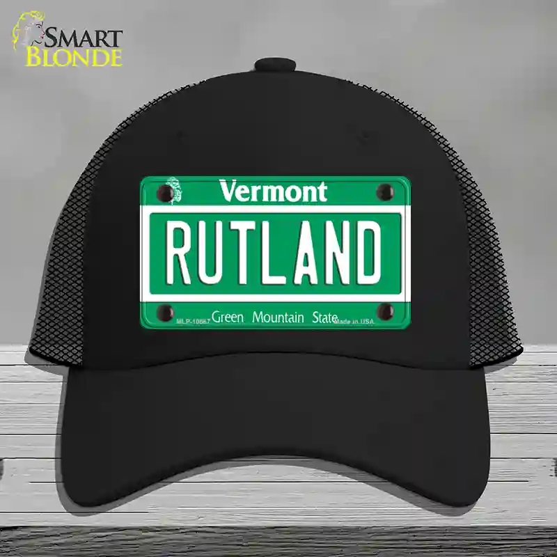 HAT01-MLP-10667 Rutland Vermont Novelty License Plate Hat, Mesh - Black