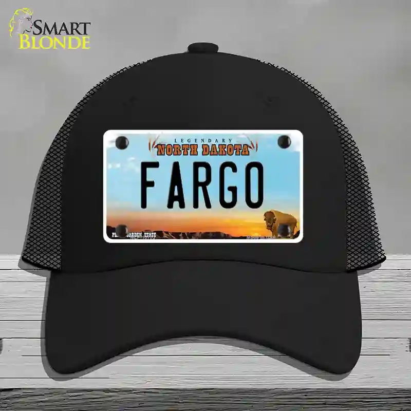 HAT01-MLP-10703 Fargo North Dakota Novelty License Plate Hat, Mesh - Black