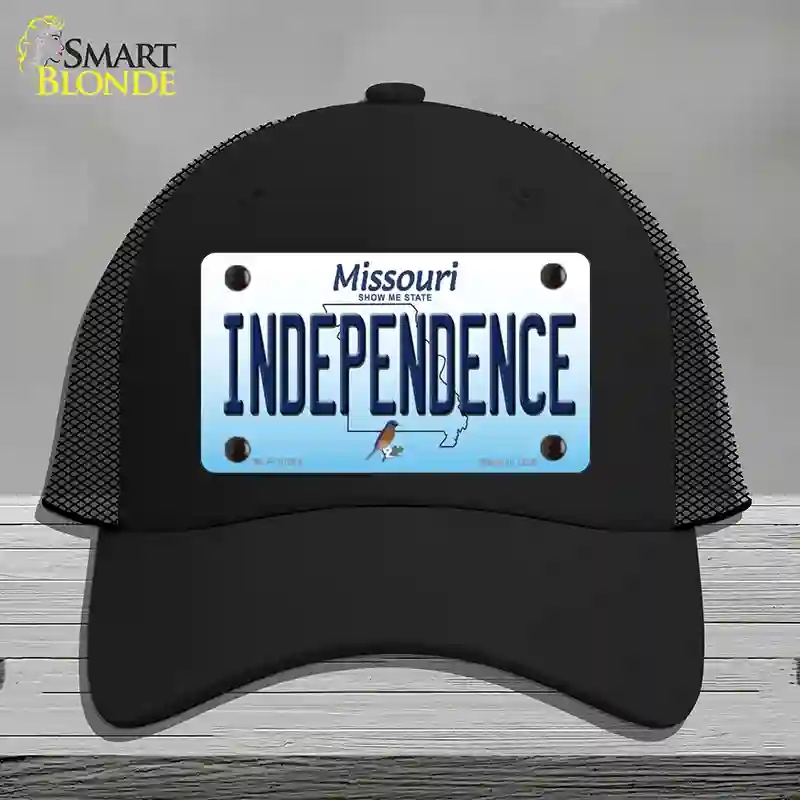 HAT01-MLP-10244 Independence Missouri Novelty License Plate Hat, Mesh - Black