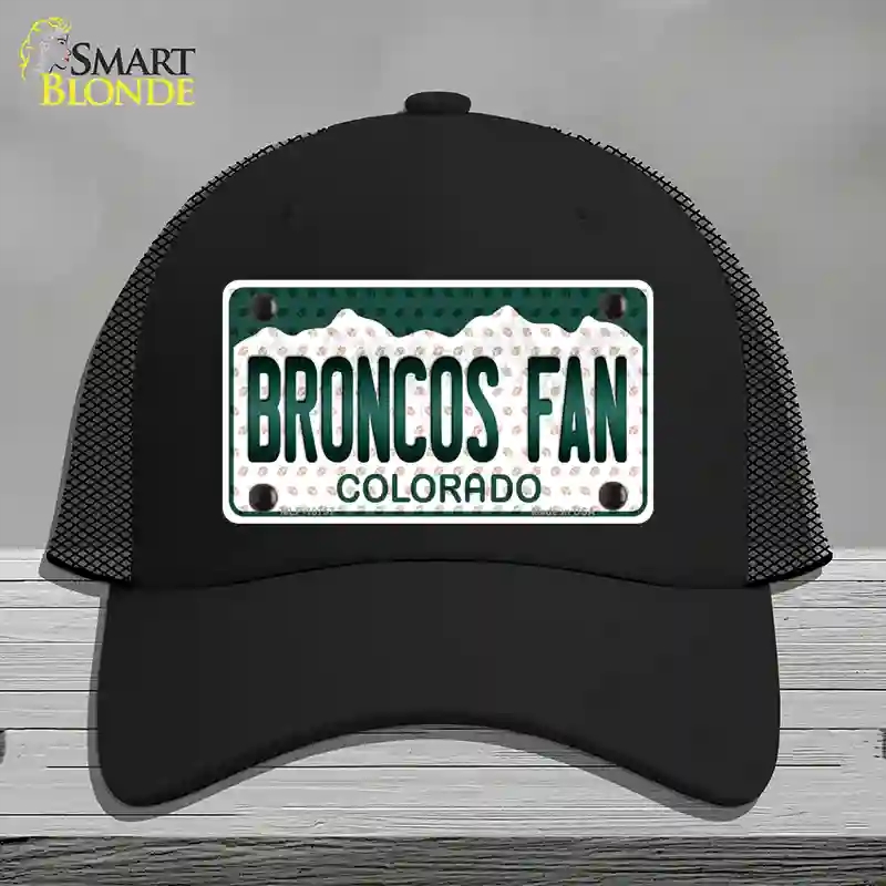 HAT01-MLP-10757 Broncos Fan Colorado Novelty License Plate Hat, Mesh - Black