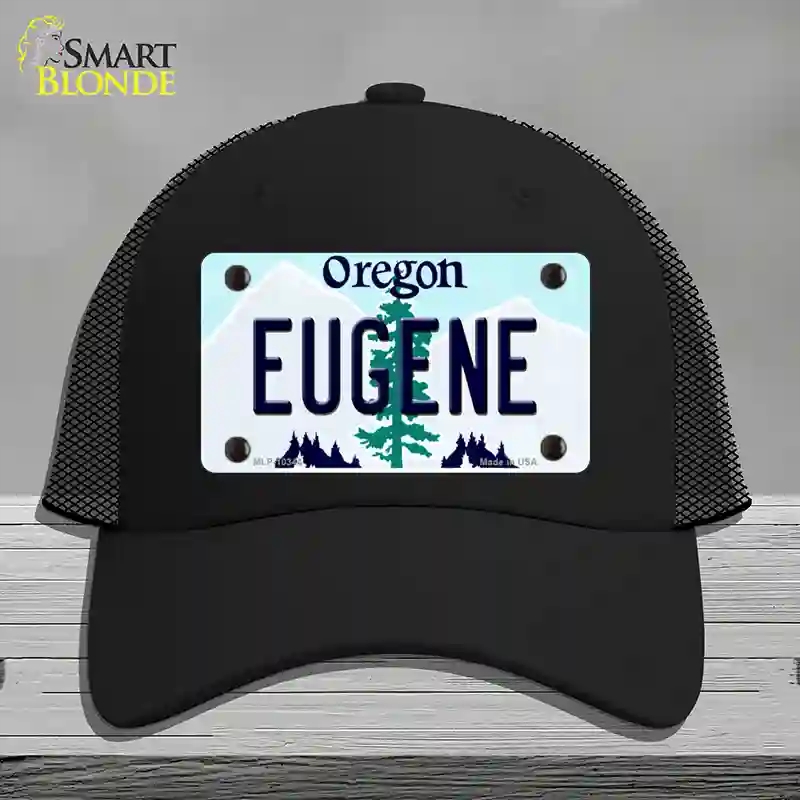 HAT01-MLP-10344 Eugene Oregon Novelty License Plate Hat, Mesh - Black