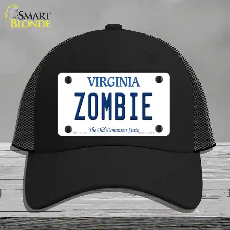 HAT01-MLP-10126 Zombie Virginia Novelty License Plate Hat, Mesh - Black