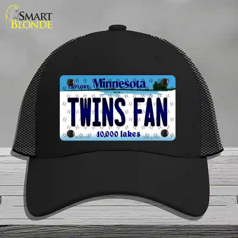 HAT01-MLP-10795 Twins Fan Minnesota Novelty License Plate Hat, Mesh - Black
