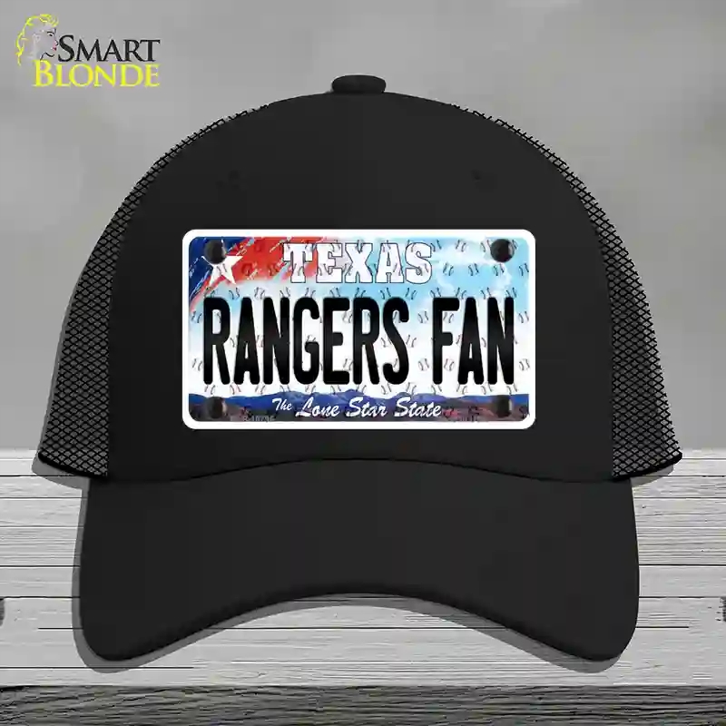 HAT01-MLP-10796 Rangers Fan Texas Novelty License Plate Hat, Mesh - Black