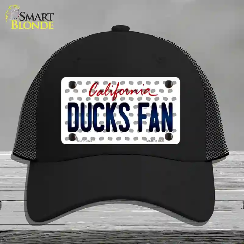 HAT01-MLP-10826 Ducks Fan California Novelty License Plate Hat, Mesh - Black