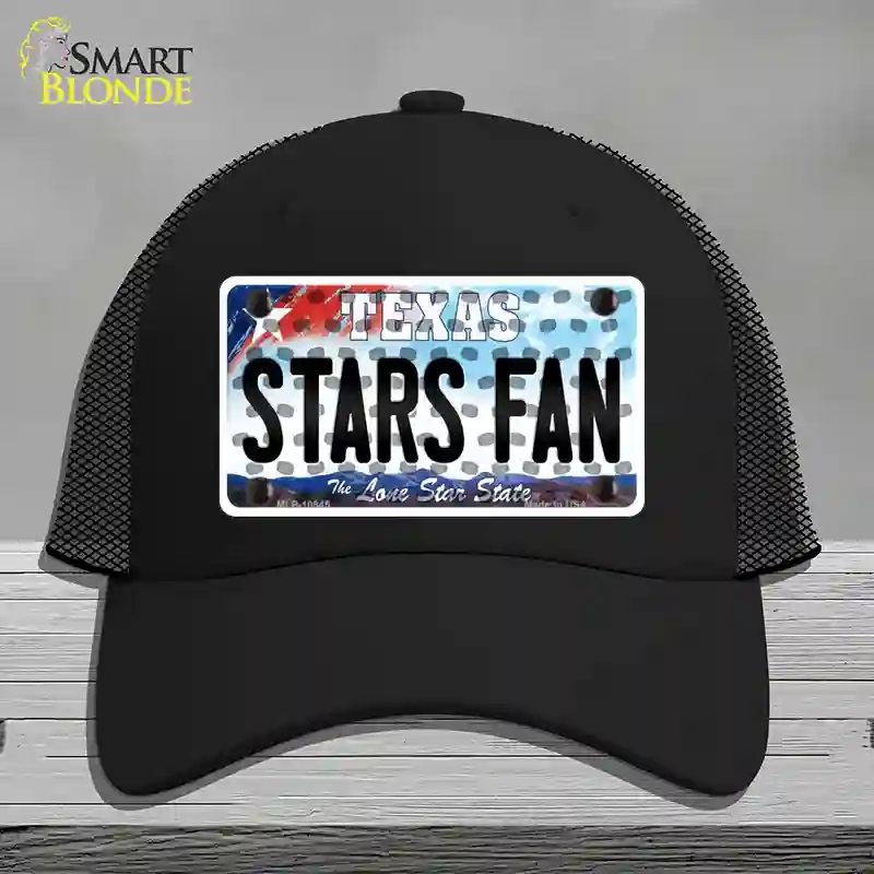 HAT01-MLP-10845 Stars Fan Texas Novelty License Plate Hat, Mesh - Black