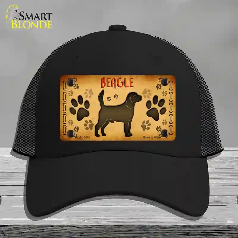 HAT01-MLP-10432 Beagle Novelty License Plate Hat, Mesh - Black