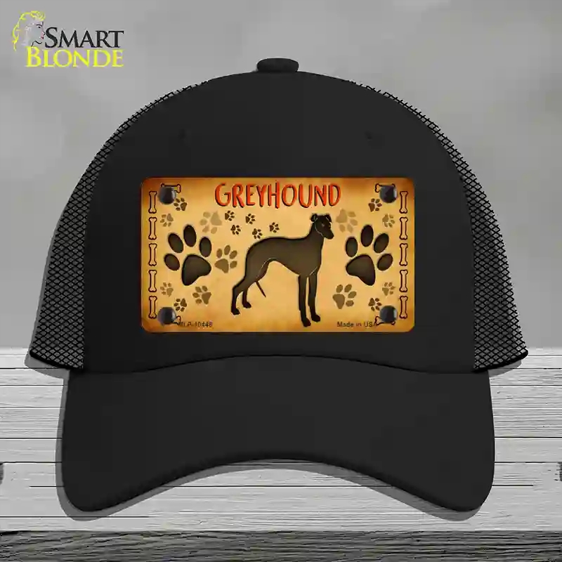 HAT01-MLP-10448 Greyhound Novelty License Plate Hat, Mesh - Black