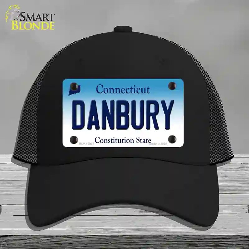 HAT01-MLP-10897 Danbury Connecticut Novelty License Plate Hat, Mesh - Black