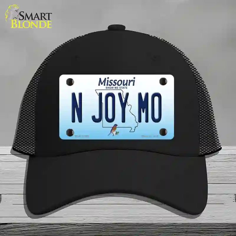 HAT01-MLP-10248 N Joy MO Missouri Novelty License Plate Hat, Mesh - Black