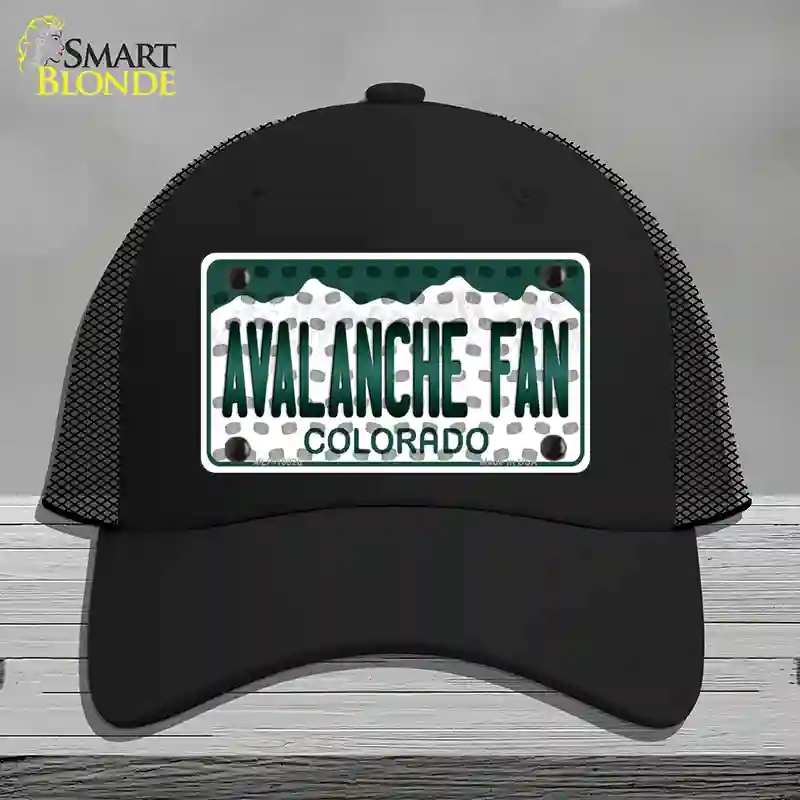 HAT01-MLP-10828 Avalanche Fan Colorado Novelty License Plate Hat, Mesh - Black