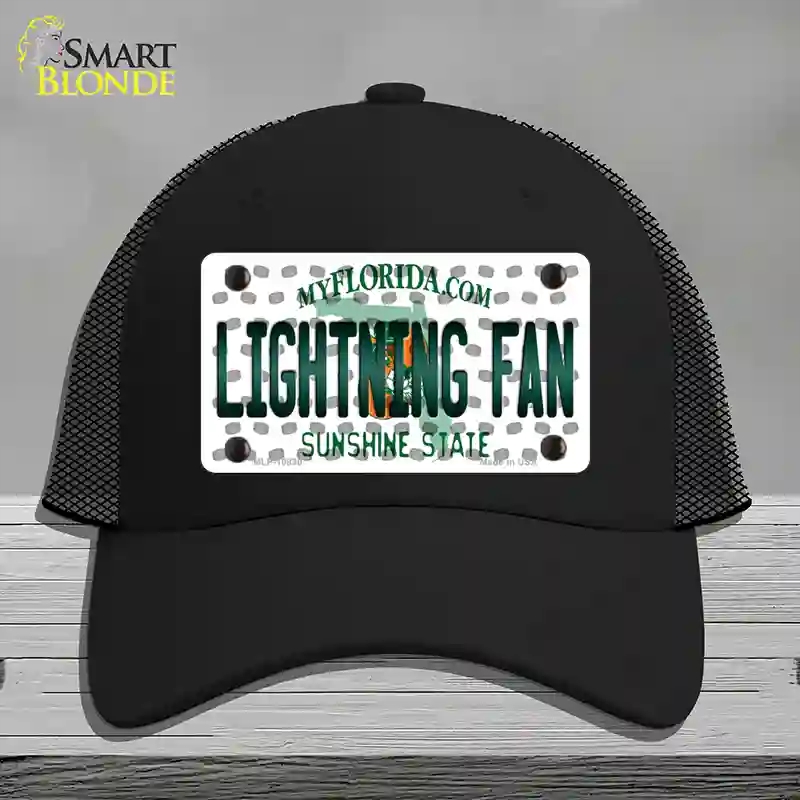 HAT01-MLP-10830 Lightning Fan Florida Novelty License Plate Hat, Mesh - Black