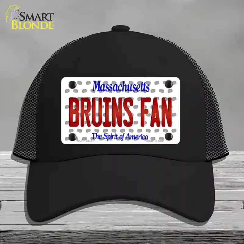 HAT01-MLP-10833 Bruins Fan Massachusetts Novelty License Plate Hat, Mesh - Black