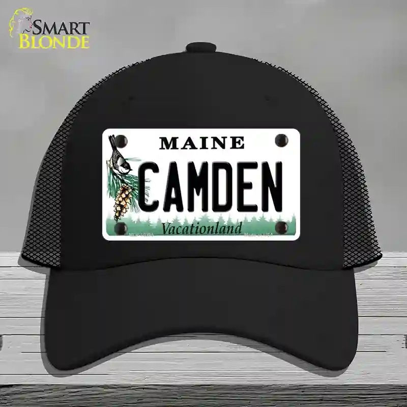 HAT01-MLP-10395 Camden Maine Novelty License Plate Hat, Mesh - Black