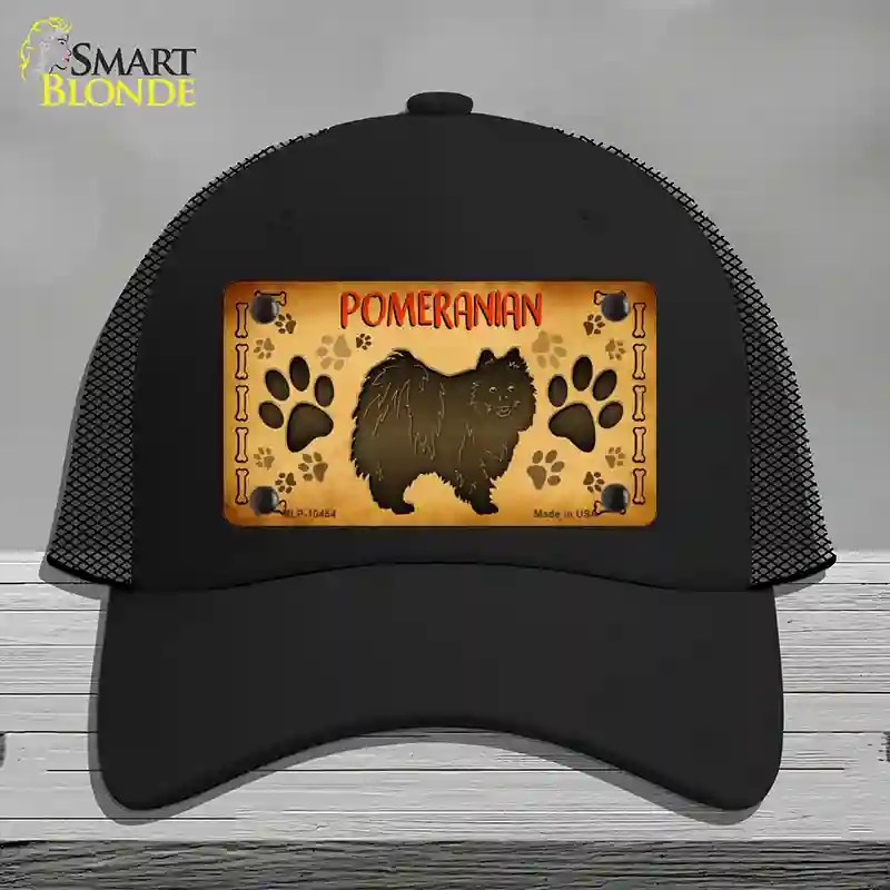 HAT01-MLP-10454 Pomeranian Novelty License Plate Hat, Mesh - Black