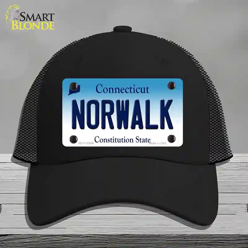 HAT01-MLP-10896 Norwalk Connecticut Novelty License Plate Hat, Mesh - Black