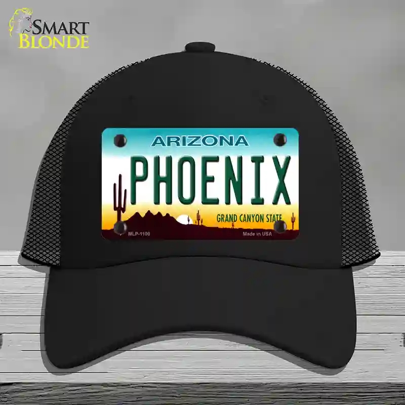 HAT01-MLP-1100 Phoenix Arizona Novelty License Plate Hat, Mesh - Black