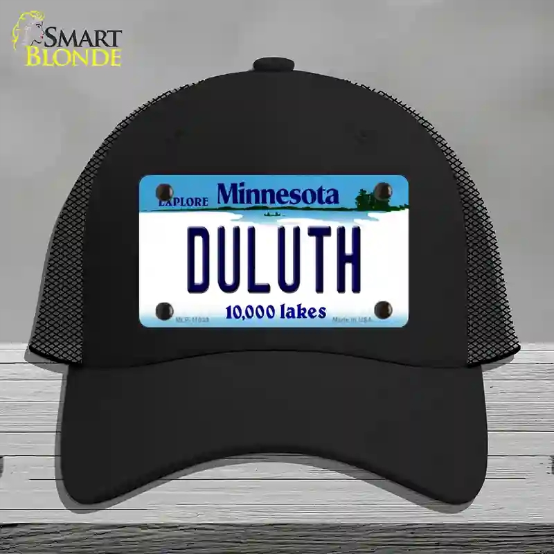 HAT01-MLP-11039 Duluth Minnesota State Novelty License Plate Hat, Mesh - Black