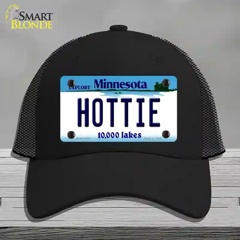 HAT01-MLP-11057 Hottie Minnesota State Novelty License Plate Hat, Mesh - Black