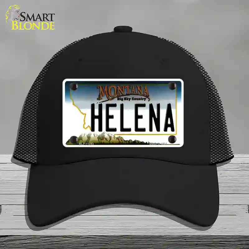 HAT01-MLP-11093 Helena Montana State Novelty License Plate Hat, Mesh - Black
