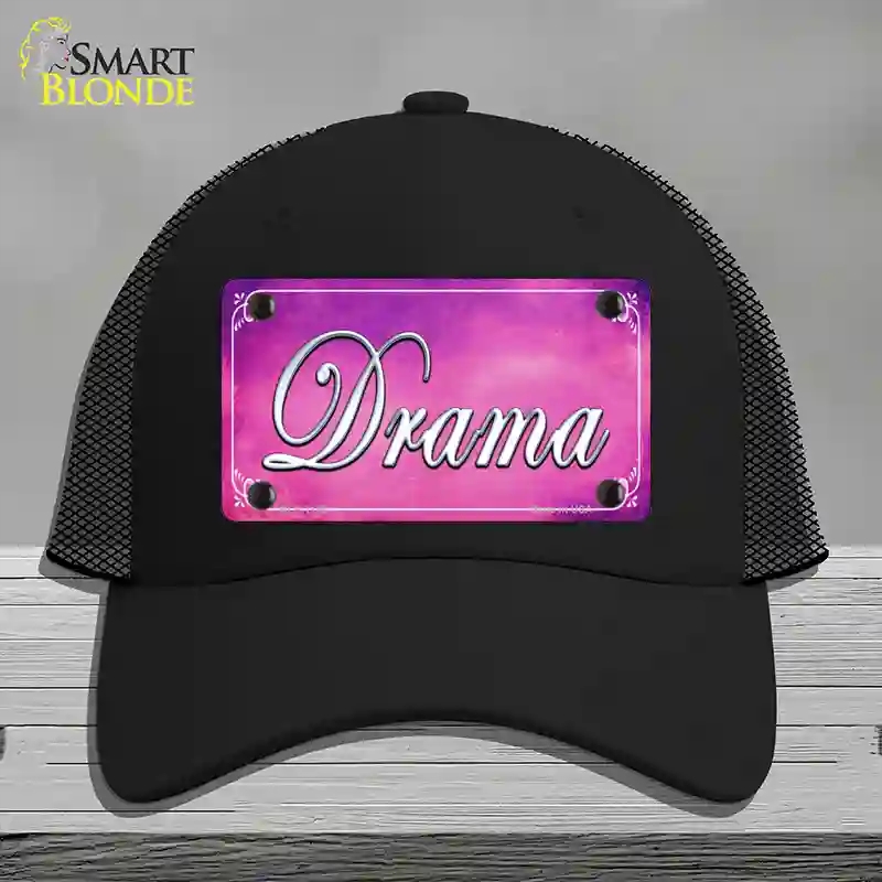 HAT01-MLP-1159 Drama Novelty License Plate Hat, Mesh - Black