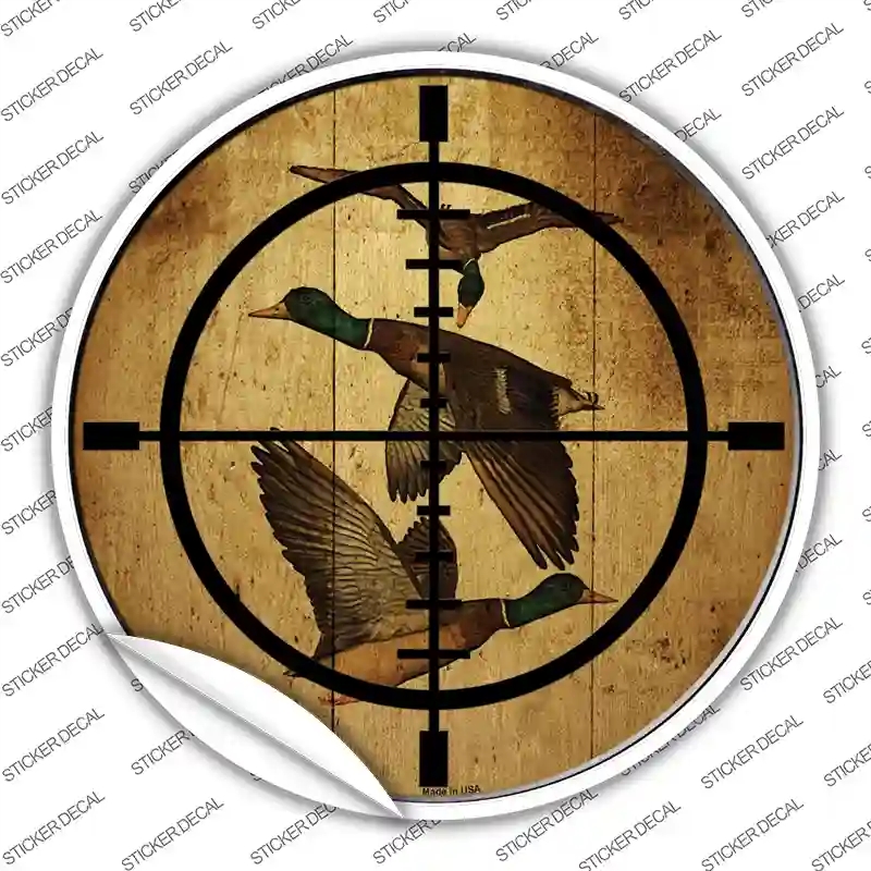 C-576s-L Duck Hunter Novelty Circle Sticker Decal, Large