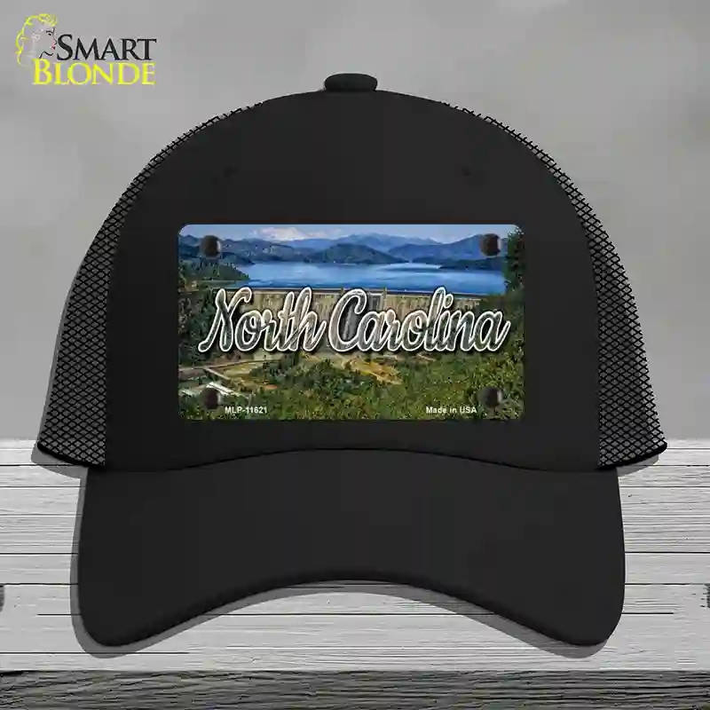 HAT01-MLP-11621 North Carolina Dam State Novelty License Plate Hat, Mesh - Black