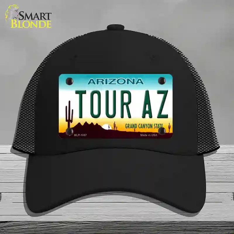 HAT01-MLP-1057 Tour Az Novelty License Plate Hat, Mesh - Black