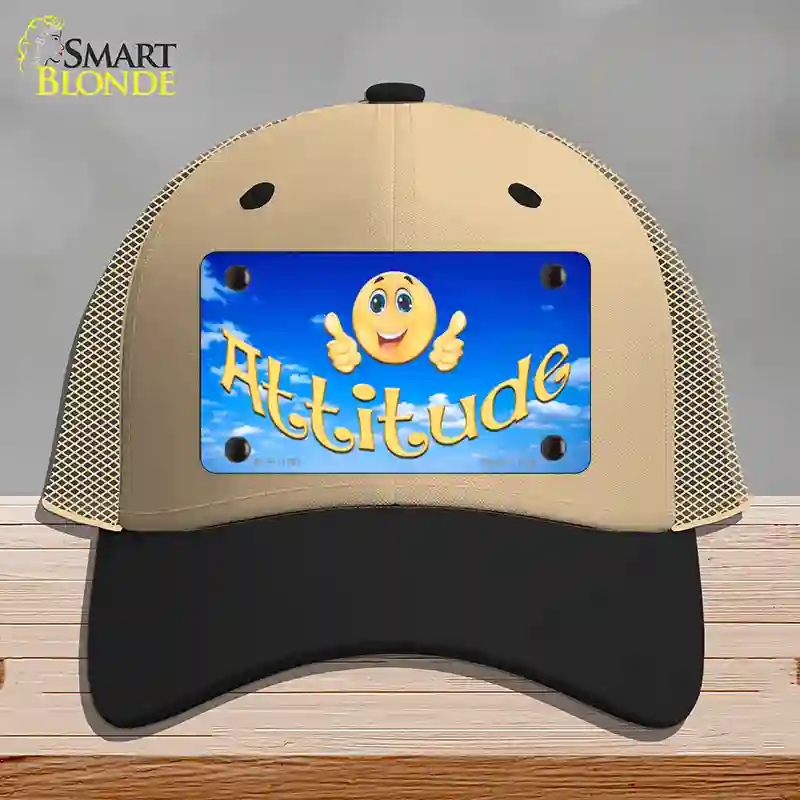 HAT02-MLP-11561 Attitude Novelty License Plate Hat, Mesh - Khaki & Black