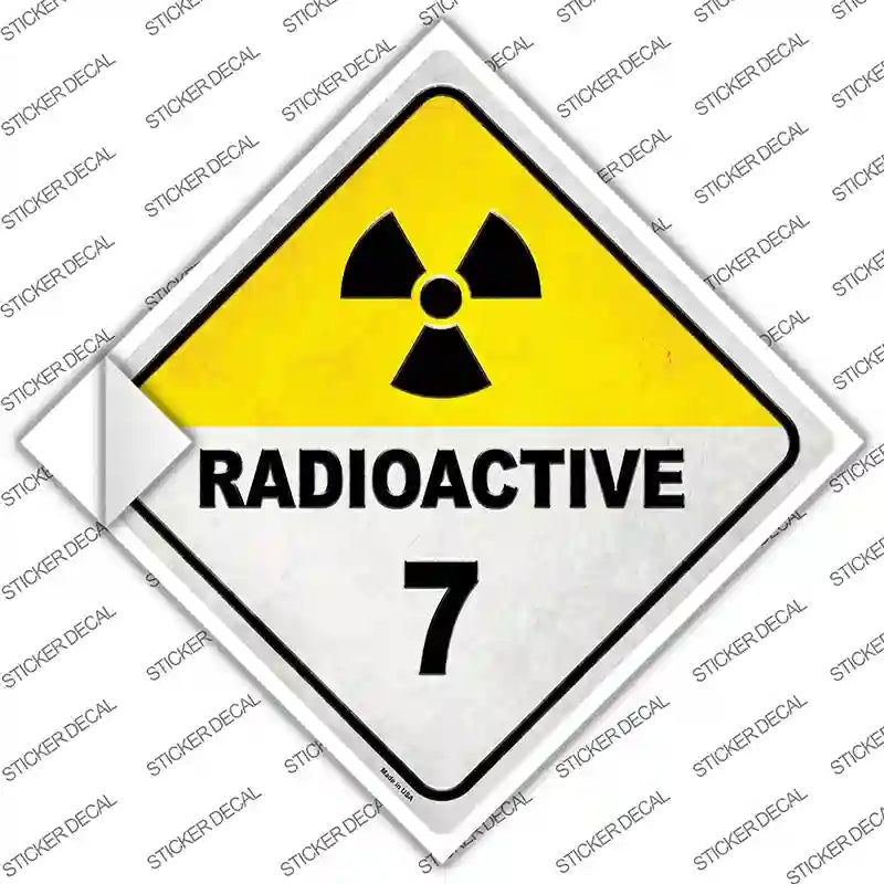 CX-364s-XL Radioactive 7 Novelty Diamond Sticker Decal, Extra Large