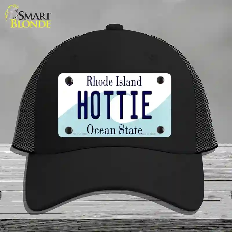 HAT01-MLP-11198 Hottie Rhode Island State Novelty License Plate Hat, Mesh - Black